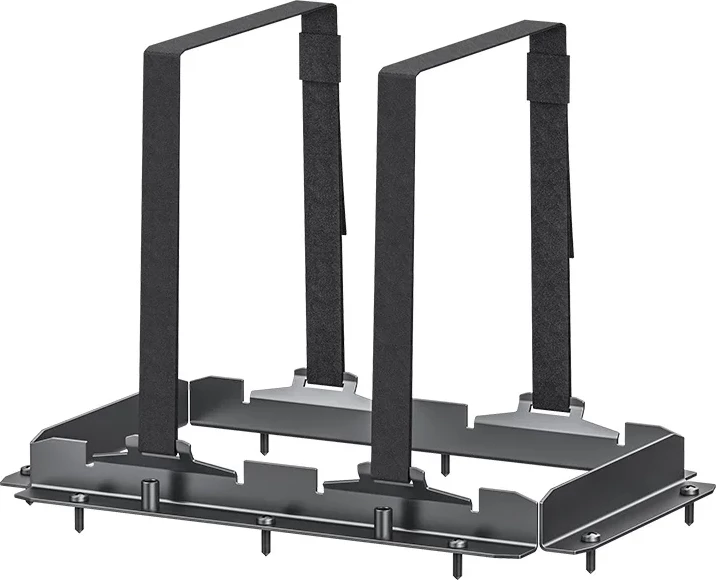 Komplet montimi për bateri EcoFlow LFP 2kWh, me rripa montimi, i zi