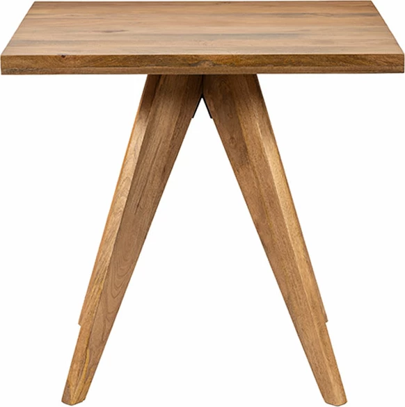 Tavolinë katrore, dru mango, ngjyrë arre, 80x80x76cm