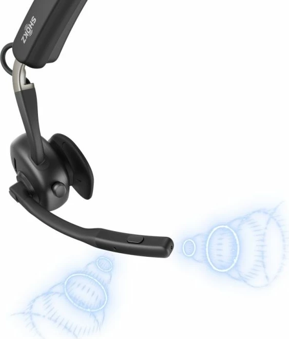 Kufje pa tela Shokz OpenMeet mic-ANC, të zeza, me USB-C dhe adapter USB-A
