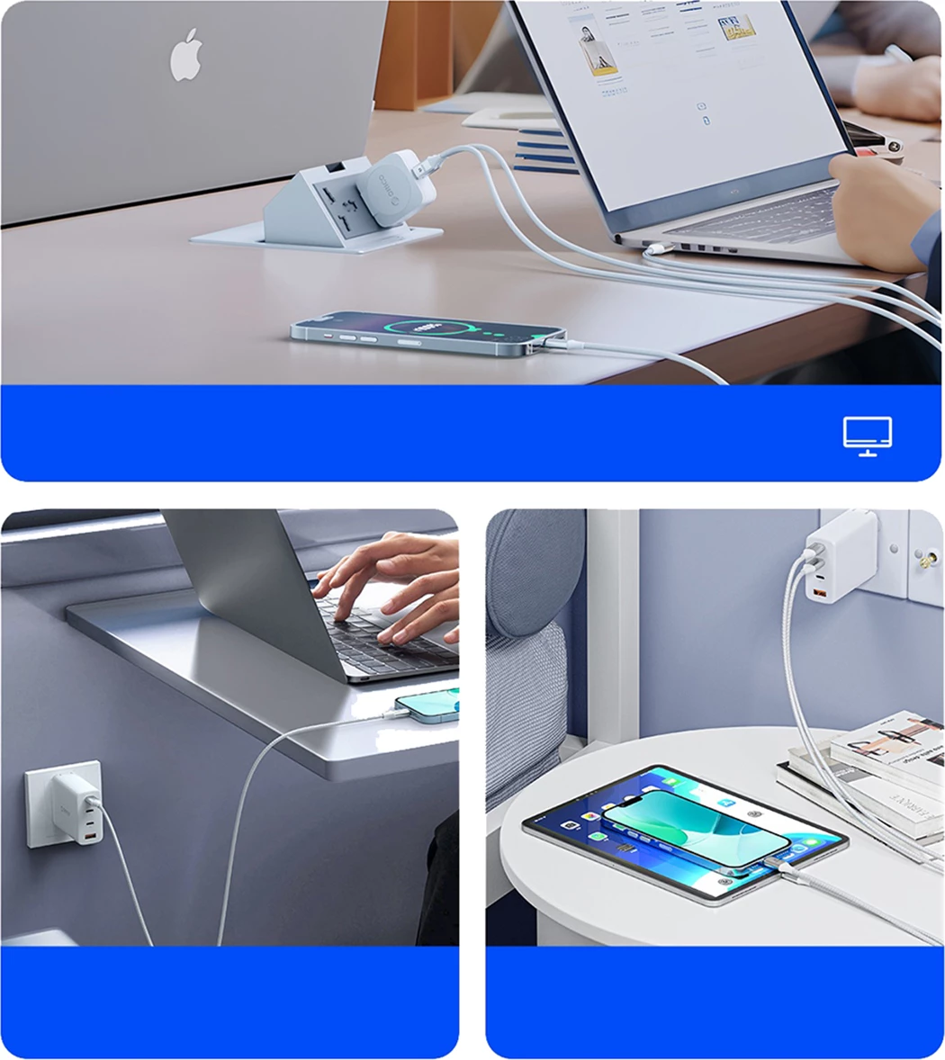 Kabllo Orico CDX USB-C në USB-C, 1m, 100W, 5A, Bardhë