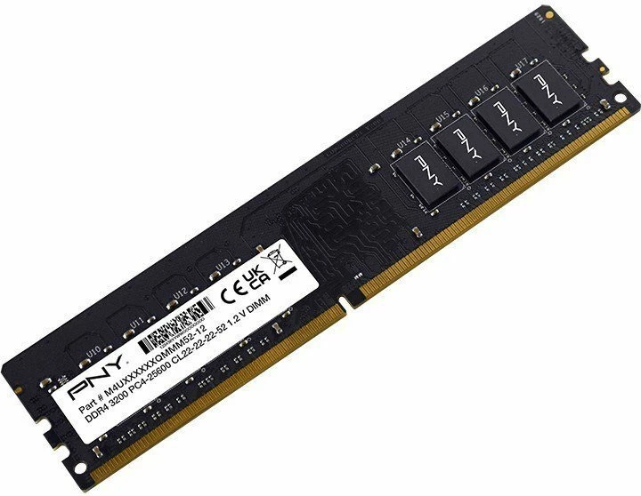 RAM Memorje PNY Performance 8GB DDR4 3200MHz CL22 UDIMM, e zezë, 1 modul