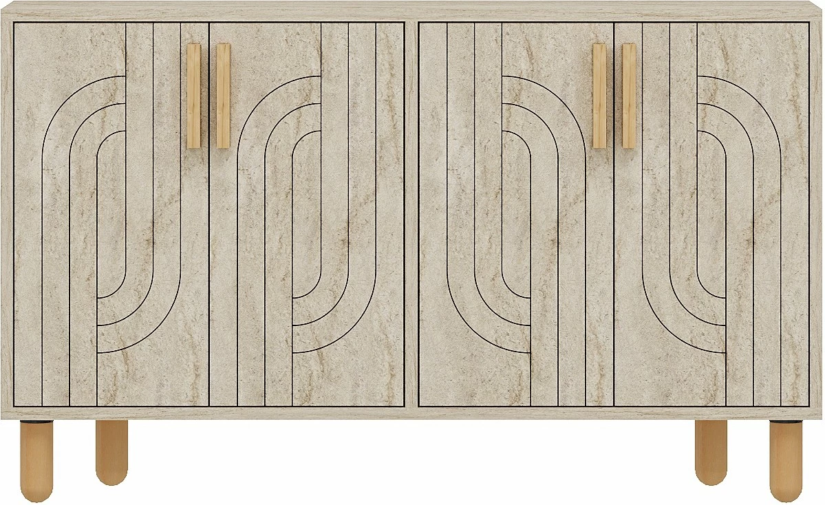Konsol Skye Decor, ngjyrë travertine, Rodney