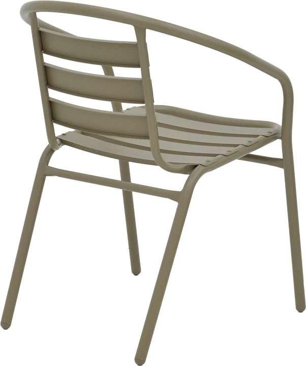 Set tavoline me karrige për terasë, metal, ngjyrë shampanje, Albero-Tade, 3 copë, D60x70cm