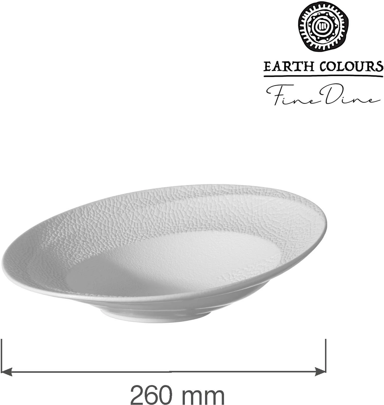 Tas prezantimi Fine Dine Fizz 260 mm, porcelan, i bardhë, set 3 copë