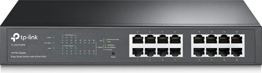Switch TP-Link TL-SG1016PE, 16-Port, Gigabit, PoE+