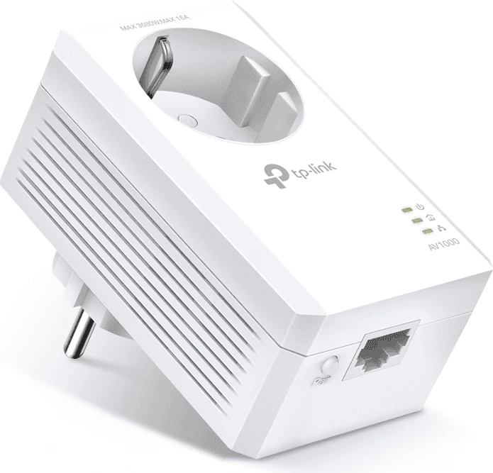 Adapter powerline TP-Link TL-PA7017P AV1000, Gigabit Ethernet, prizë kaluese, e bardhë