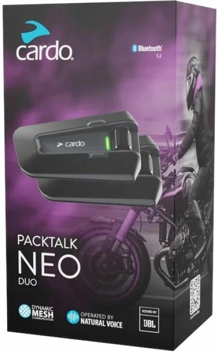 Interkom helmetash Cardo për dy persona, i zi