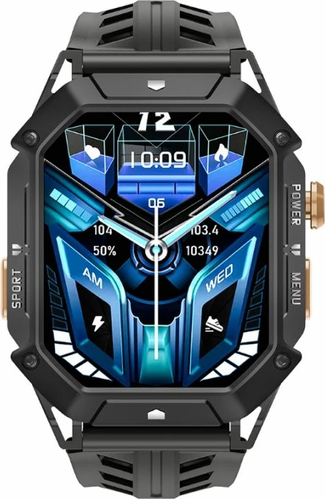 Smartwatch për meshkuj Rubicon, e zezë