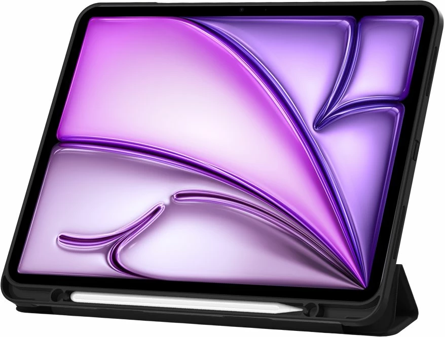 Mbështjellës tablet Tech-Protect SC Pen Case për iPad Air 13" (2024), me vend për Apple Pencil, kapak palosës me sleep/wake, këllëf silikon, i zi