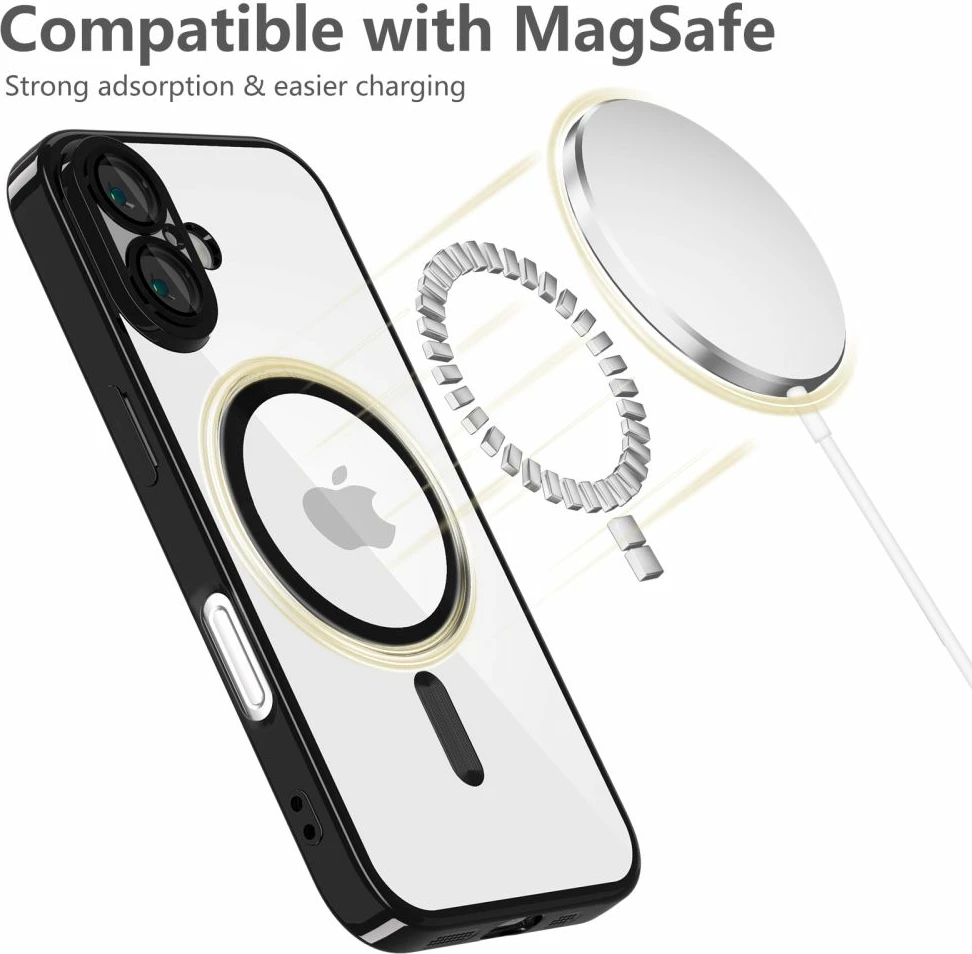 Mbështjellës Tech-Protect MagFlex për iPhone 16, MagSafe, i zi