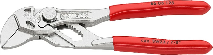 Knipex slip-joint pliers 86 03 125, 125mm, krom-vanadium, plastik dorezë, kuqe