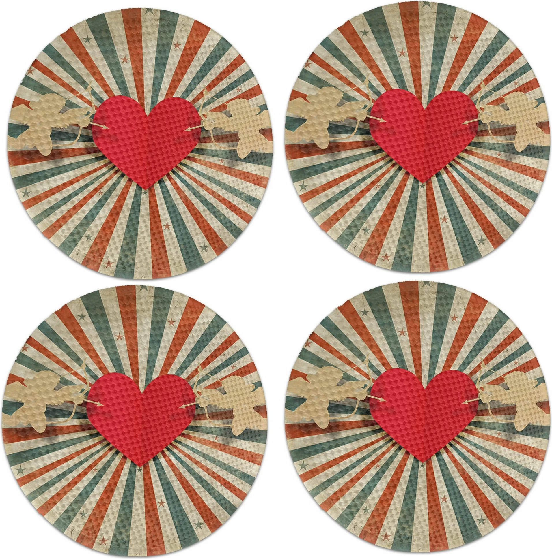 Set nënshtruesish tavoline Hermia Concept, shumëngjyrësh, 3556Supla, 4 copë