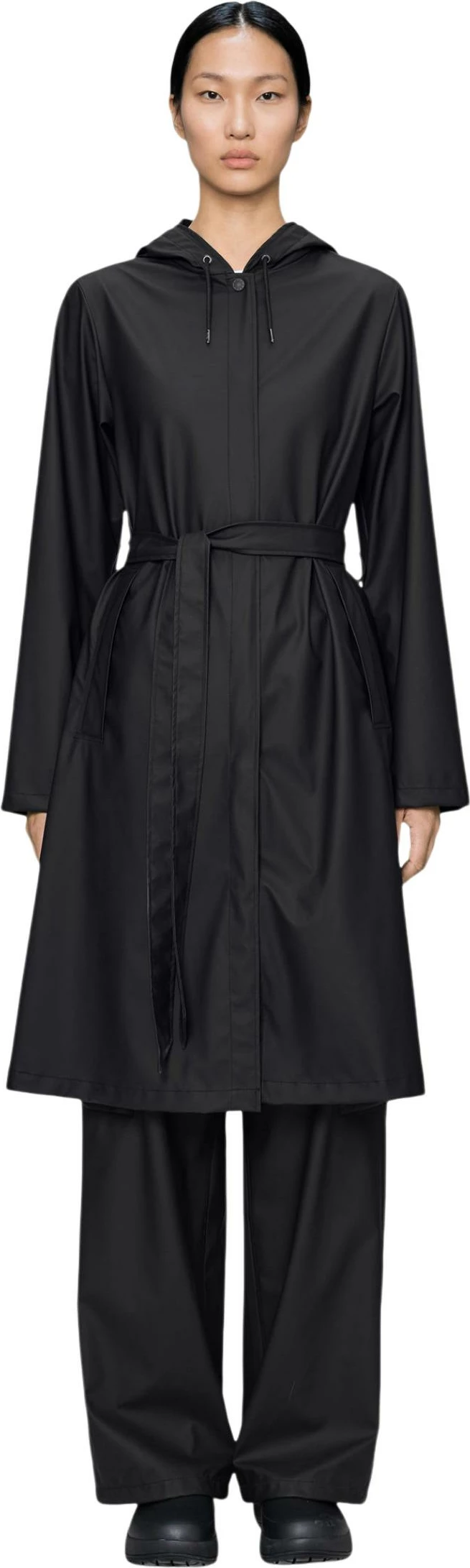 Jakne shiu për femra Rains A-Line Longer W Jacket W3 12040, e zezë
