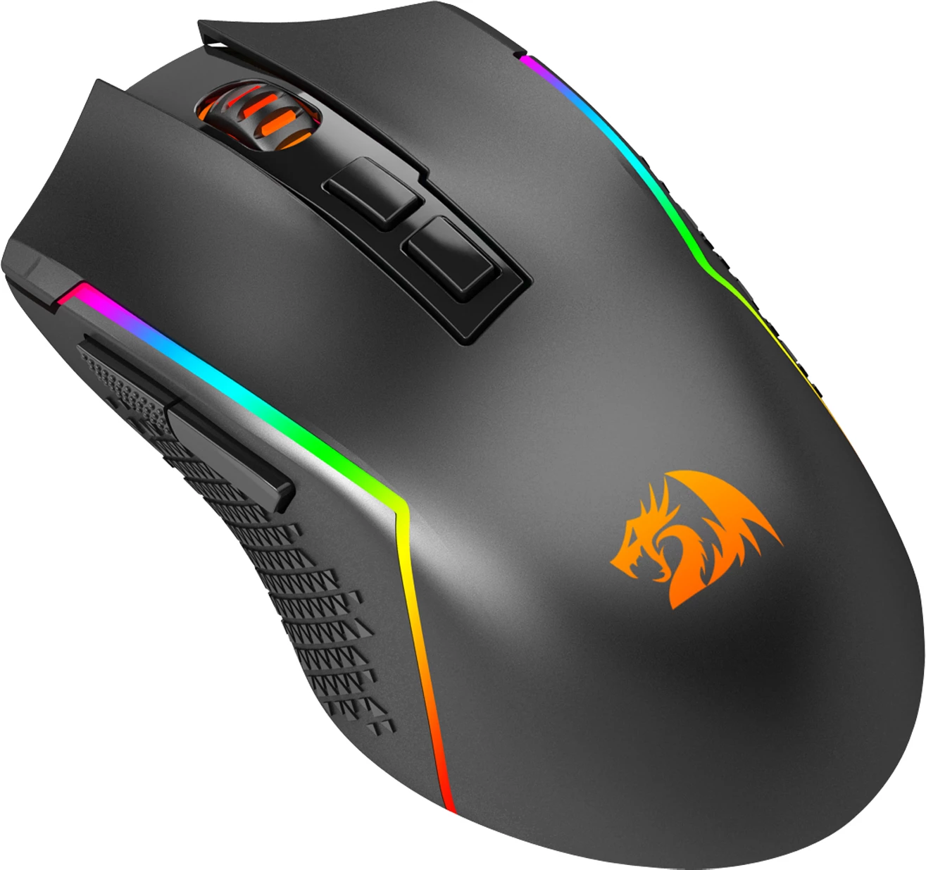 Maus gaming Redragon Trident Pro M693-RGB, 3 lidhje (USB-C/2.4G/BT), 7 butona, deri 8000 DPI, RGB, i zi