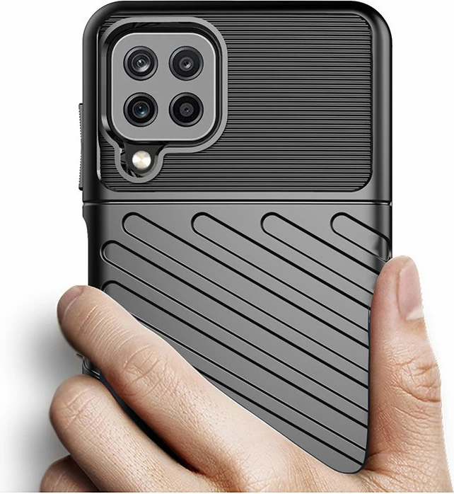 Mbështjellës Hurtel Thunder Case për Samsung Galaxy A22 4G, TPU, i zi