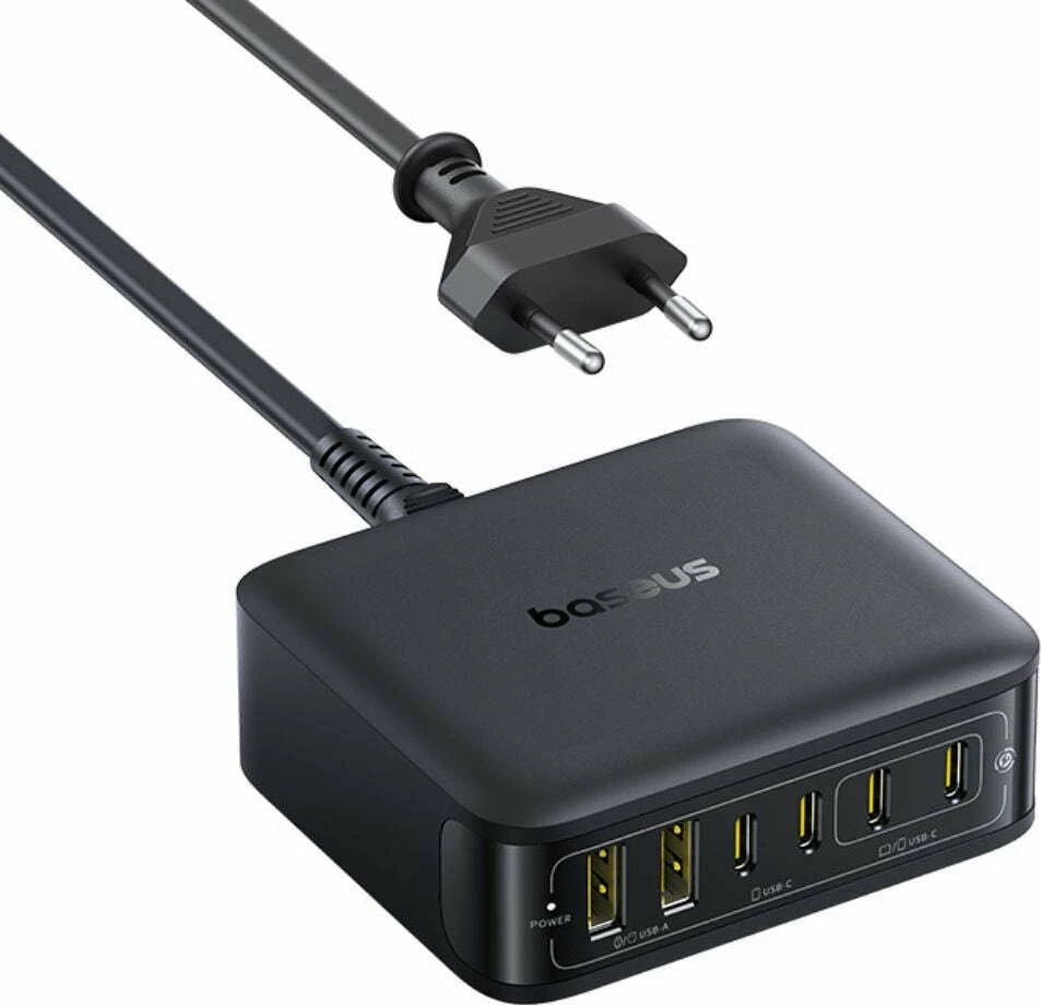 Stacion karikimi Baseus Galda EnerFill FH21 120W 2xUSB-A + 4xUSB-C kabllo 1.5 m, i zi