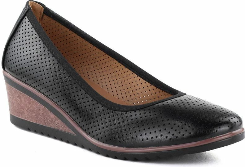 Këpucë me take platforme për femra Vinceza 58629, të zeza