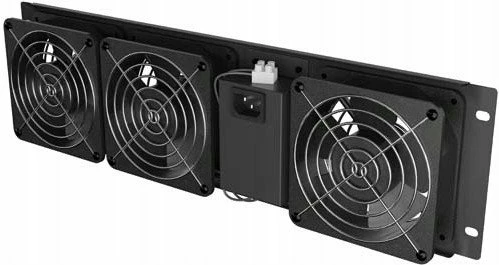 Panel ventilimi vertikal Lanberg 19\" 3U, 3 ventilatorë 230V, i zi