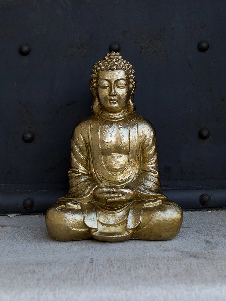 Dekor Buda, polirezine, ngjyrë ari, 25x17x35cm