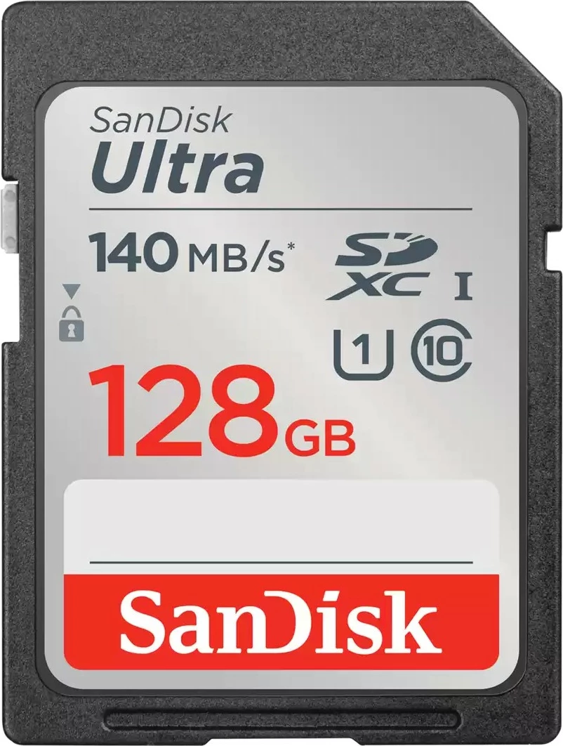 Kartelë SD SanDisk Ultra 128 GB, SDXC, Class 10, UHS-I, e zezë
