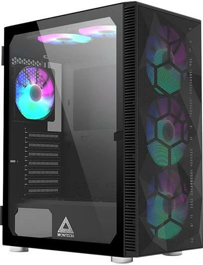 Kasë Montech X3 MESH (B) Midi Tower, USB 2.0 x2, 480×210×370 mm, e zezë
