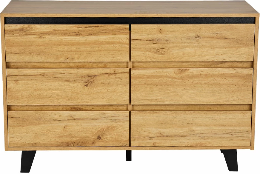 Komodë Arabica, sonoma e zezë, 110x40x73