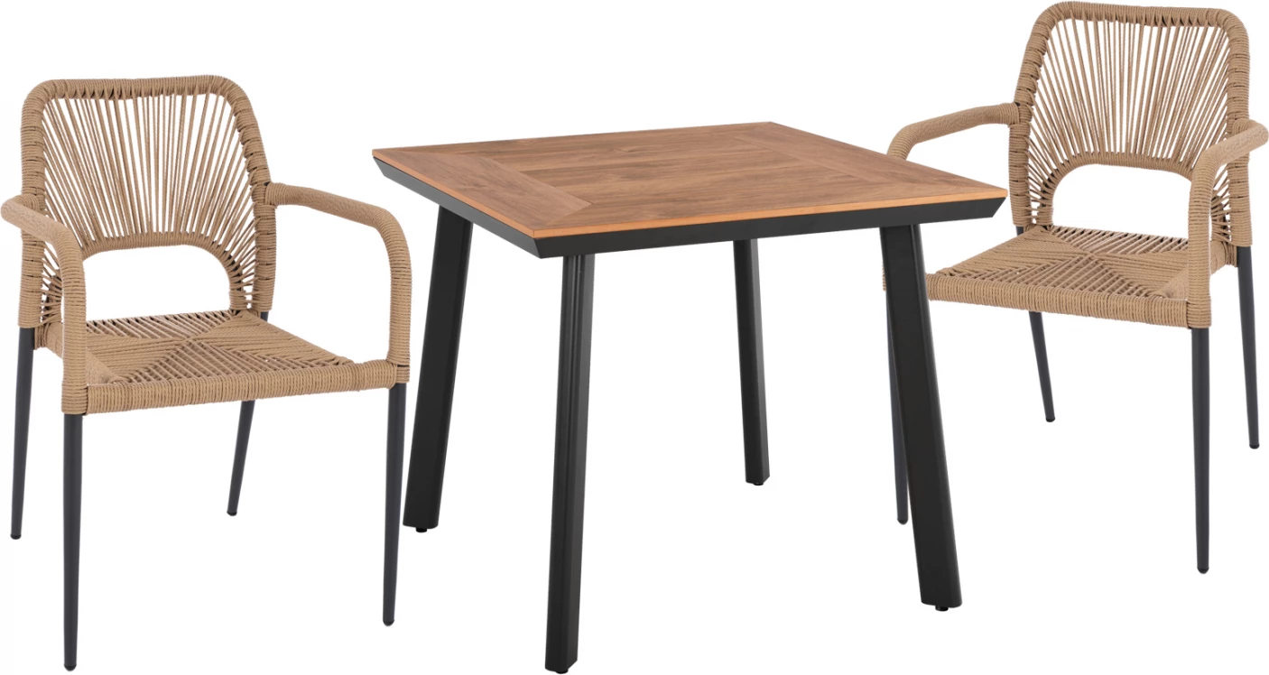 Set kopshti tavolinë & karrige FH11537.02, 3 pjesë, thurje/polywood