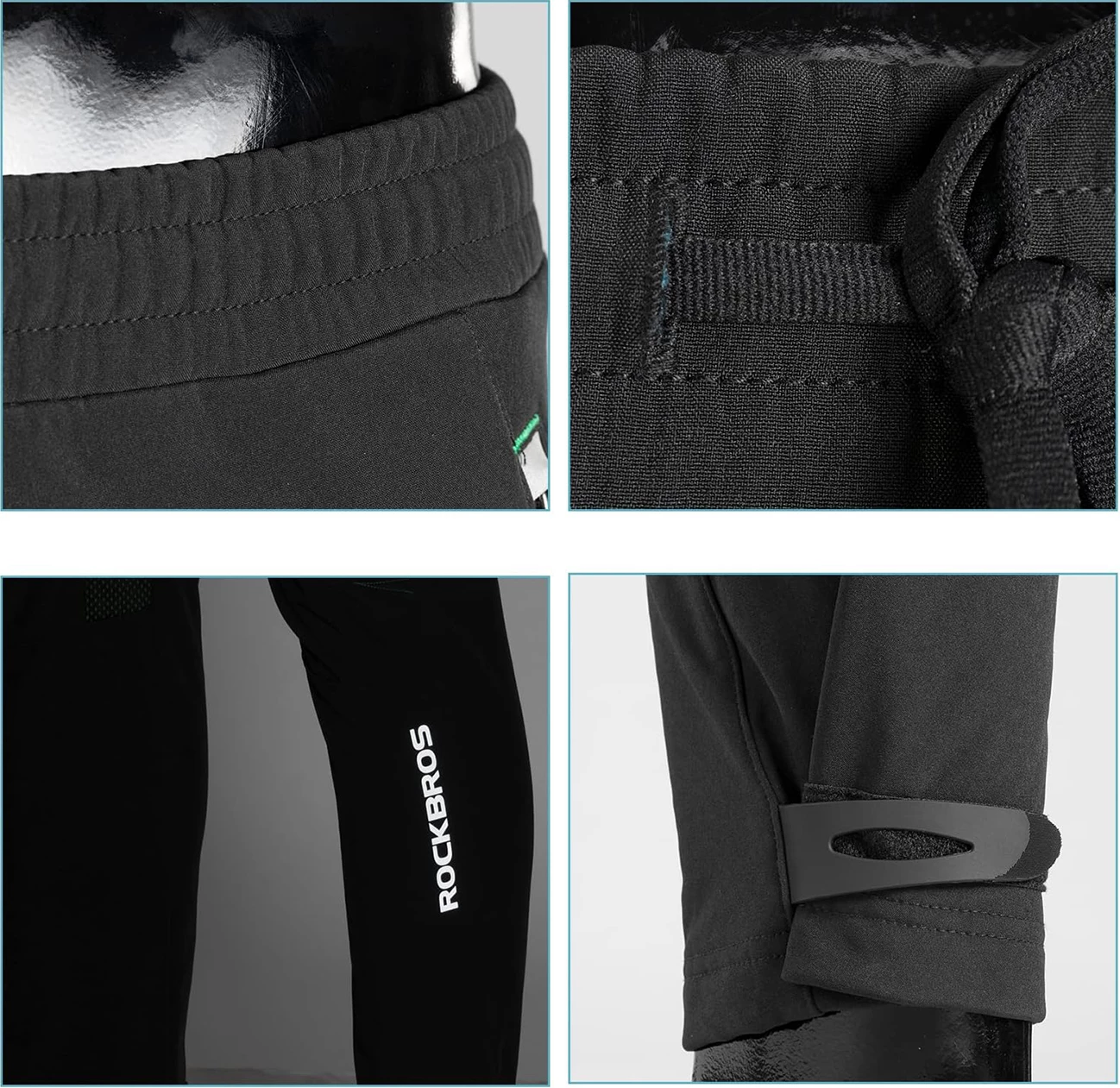 Pantallona sportive Rockbros Patrol, për çiklizëm dhe aktivitete të jashtme, XL, të zeza