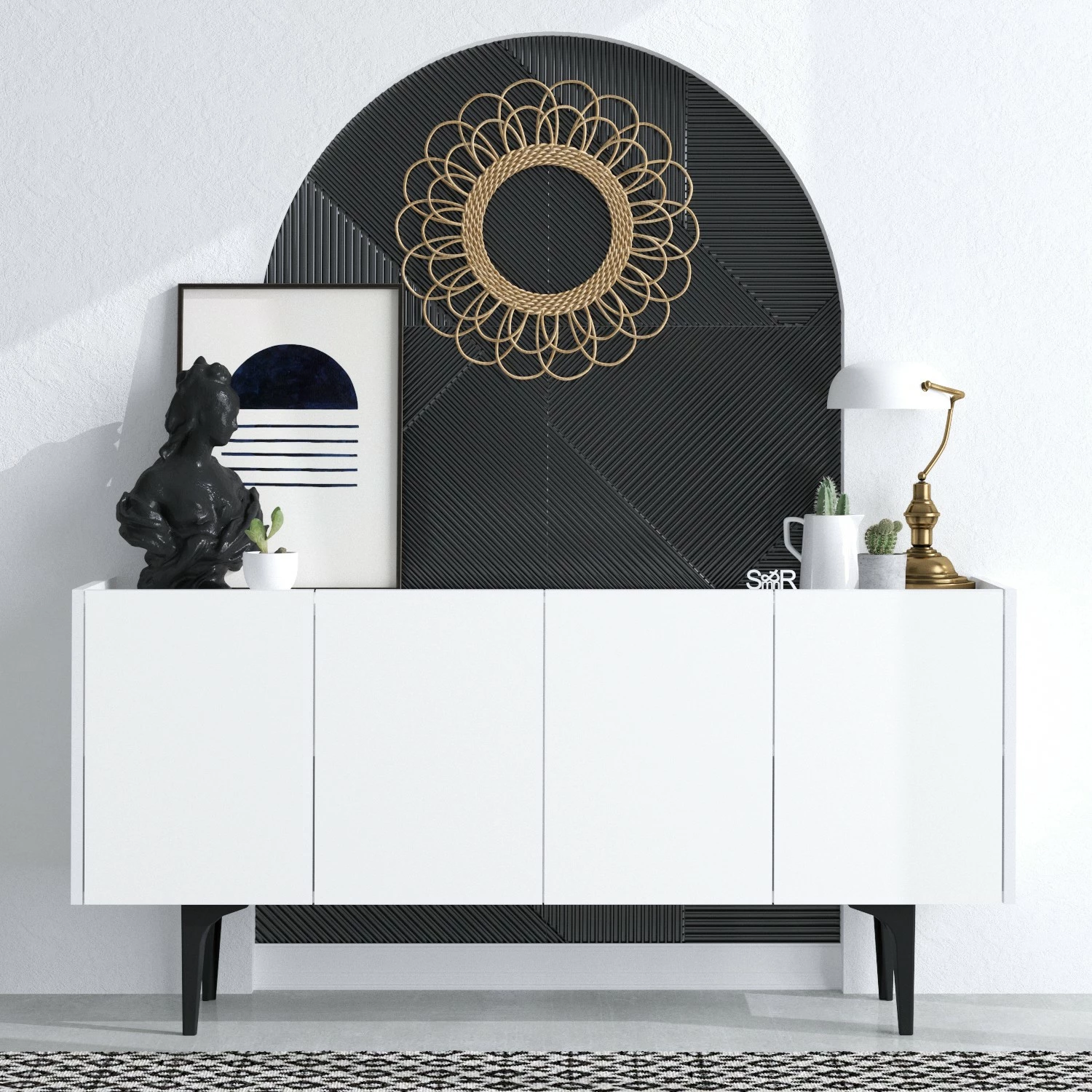 Konsolë Skye Decor, Polaris, ngjyrë e bardhë