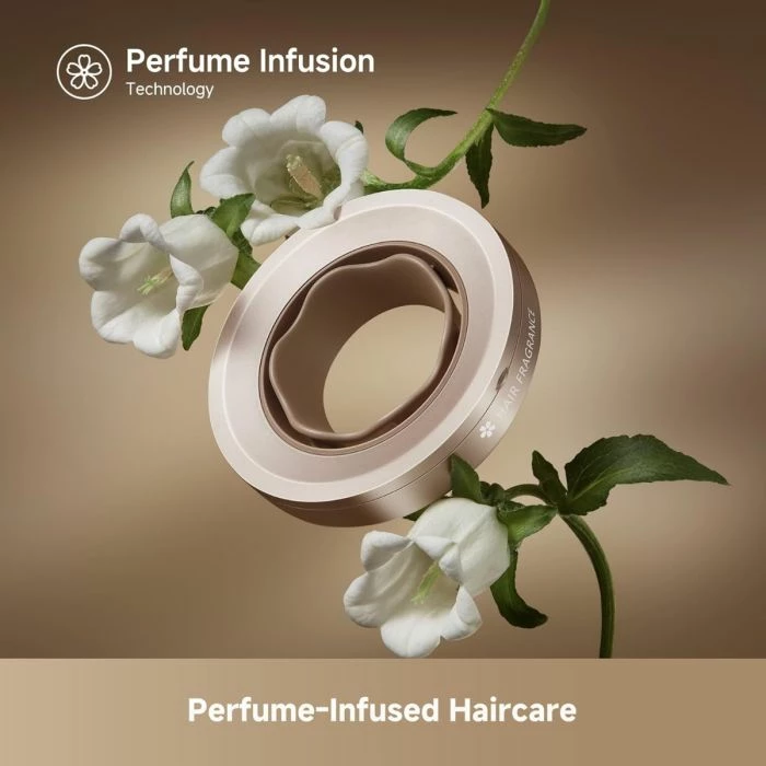 Tharëse flokësh DREAME Glory Mix 1600W, jonike, me aksesorë magnetikë, e artë