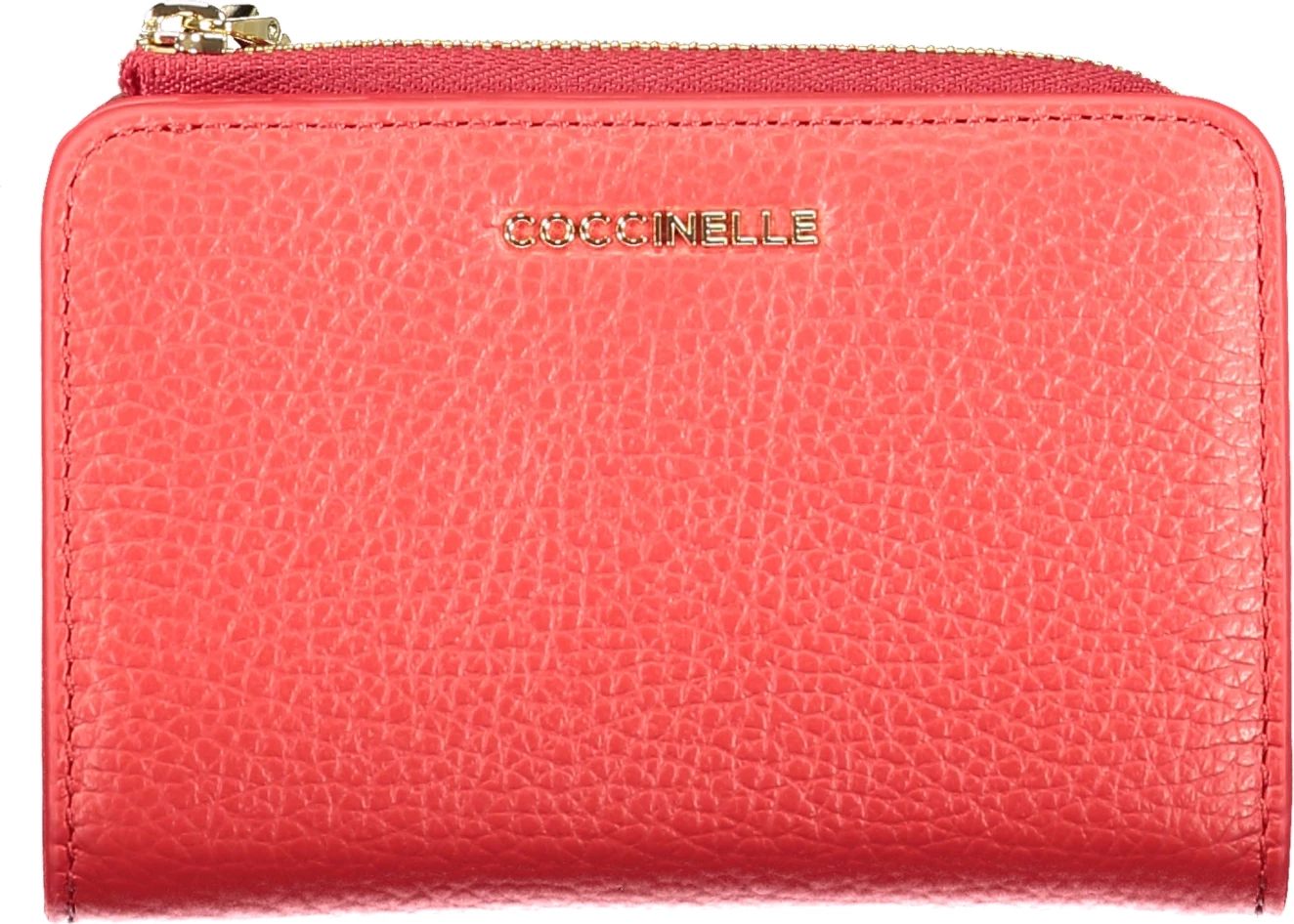 Portofol femra COCCINELLE Metallic Soft, kuqe