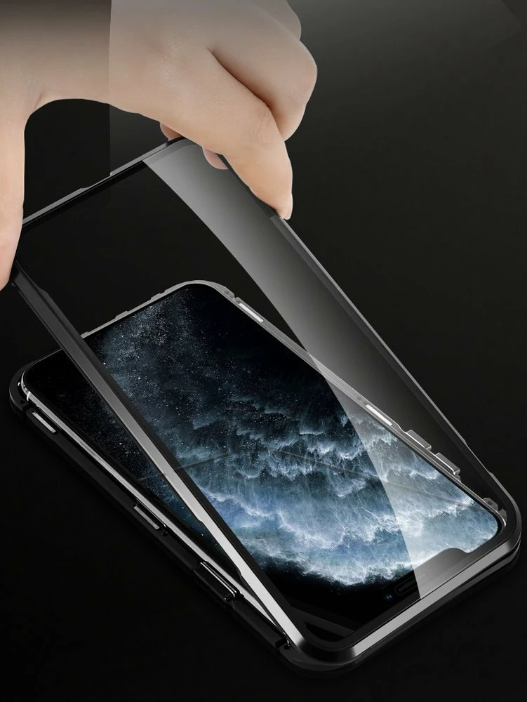 Mbështjellës Wozinsky Magnetic Cam Slider Case për Huawei P40, Full Body Cover, i zi