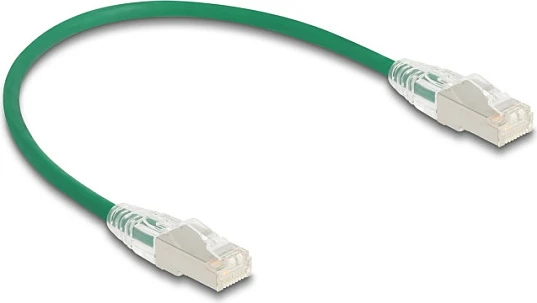 Kabllo rrjeti DeLOCK RJ45 Cat6a U/FTP Slim 0.3 m, e gjelbër