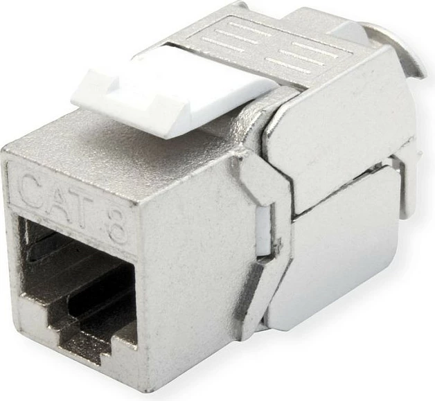 Keystone RJ-45 VALUE 21.99.1807, Cat8, i sheshtë, 40GbE, argjend