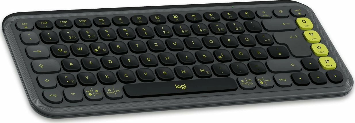 Combo tastierë + maus Bluetooth Logitech POP Icon 920-013106, layout gjerman (DE), pa numpad, Graphite-Green