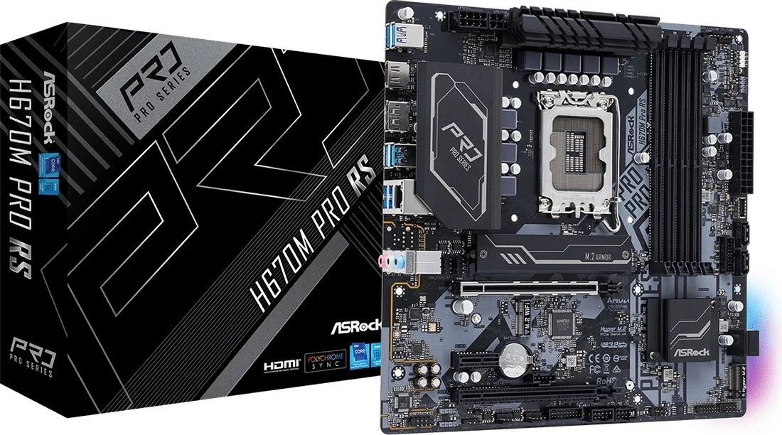 Pllakë amë Asrock H670M Pro RS, Intel H670, micro ATX