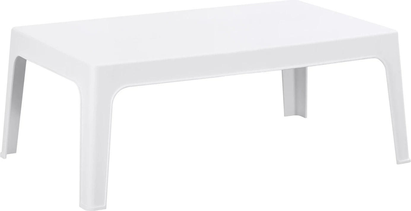 Tavolinë e ulët drejtkëndëshe, polipropilenë e bardhë, SLEEK FH6367.01, 99x59.5x39.5cm