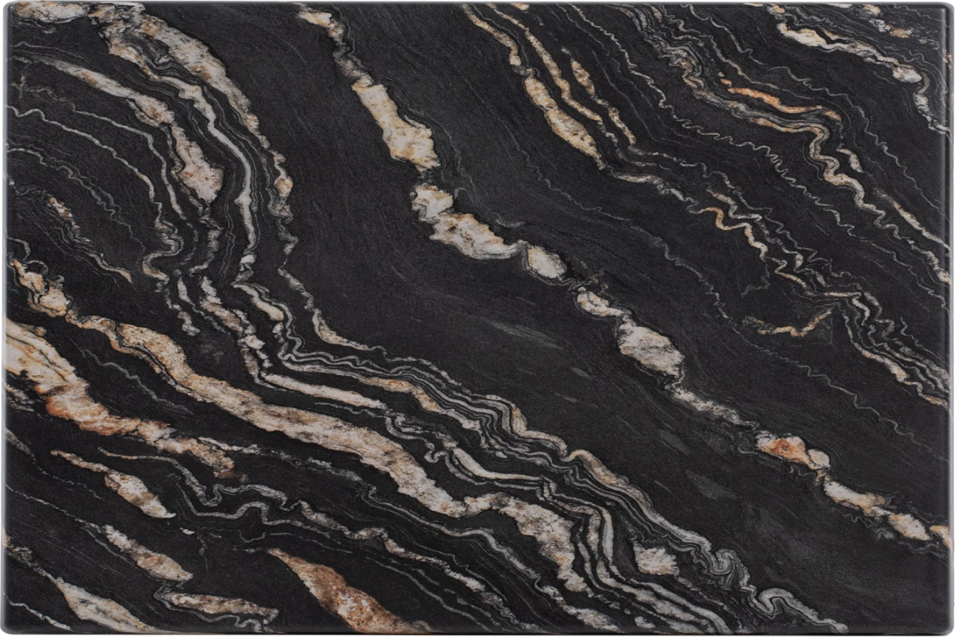 Sipërfaqe tavoline drejtkëndore, ngjyrë mermeri zi-ari, FH5630.15, 120x80cm