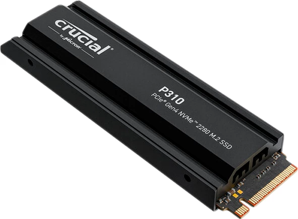 SSD M.2 Crucial P310 1TB PCIe Gen4 NVMe 2280 me heatsink, e zezë