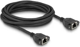Kabllo rrjeti DeLOCK 90787, Cat6a S/FTP, RJ-45 femër-femër, 5 m, e zezë