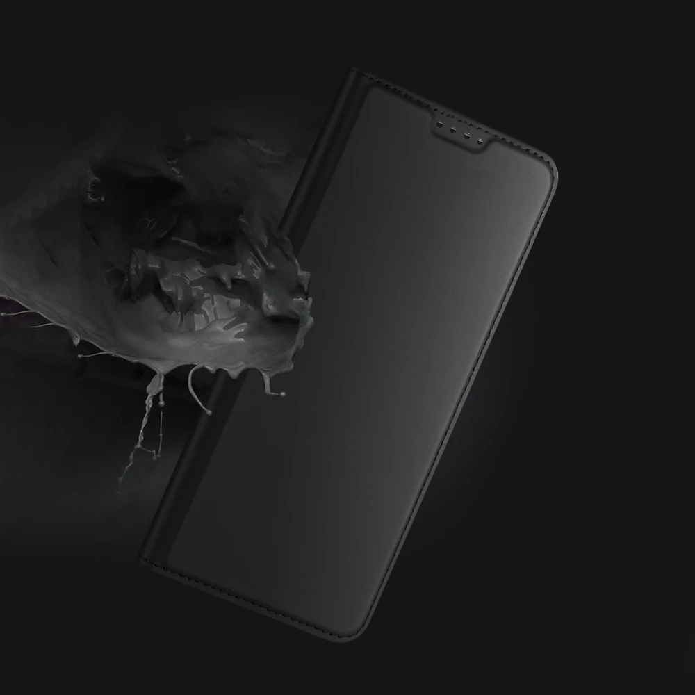Mbështjellës Dux Ducis Skin Pro për Xiaomi Redmi 11A / Poco C55 / Redmi 12C, me kapak, xhep kartele, funksion standi, i zi