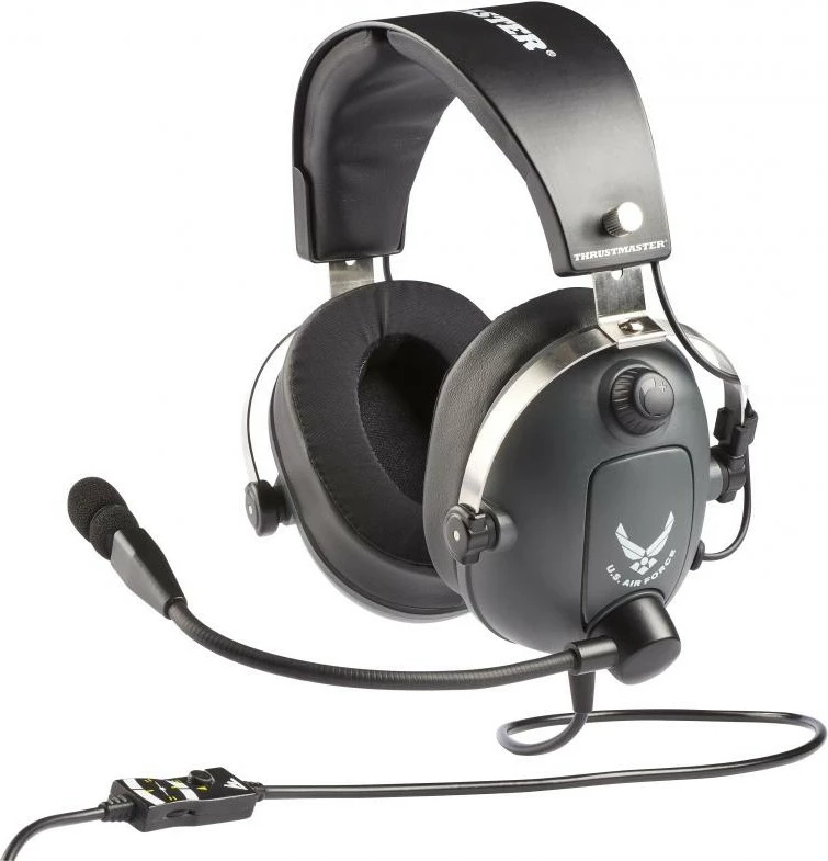 Kufje gaming Thrustmaster T.Flight US AirForce, me mikrofon, kabllo 3.5mm, e zezë