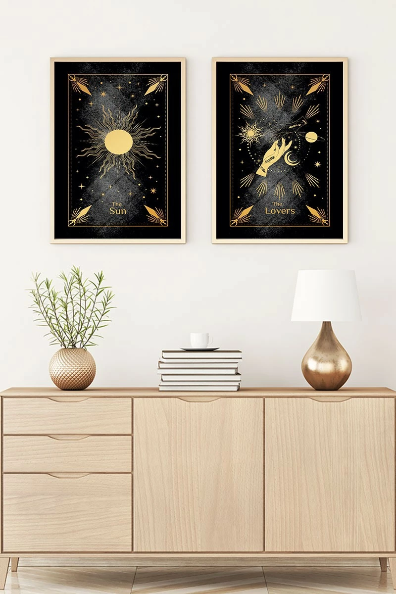 Pikturë dekorative me kornizë, MDF, 2 copë, Wallity, Huhu178, 50x35cm