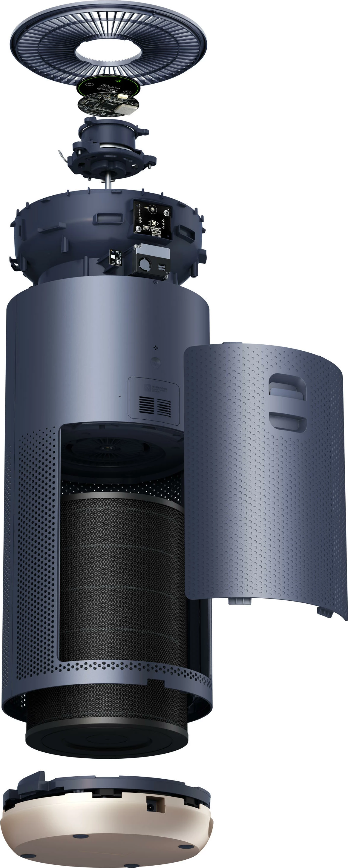 Pastrues ajri Smartmi Air Purifier 2, 40 W, për 26-45 m², HEPA H13 + karbon aktiv, UV-C, gri