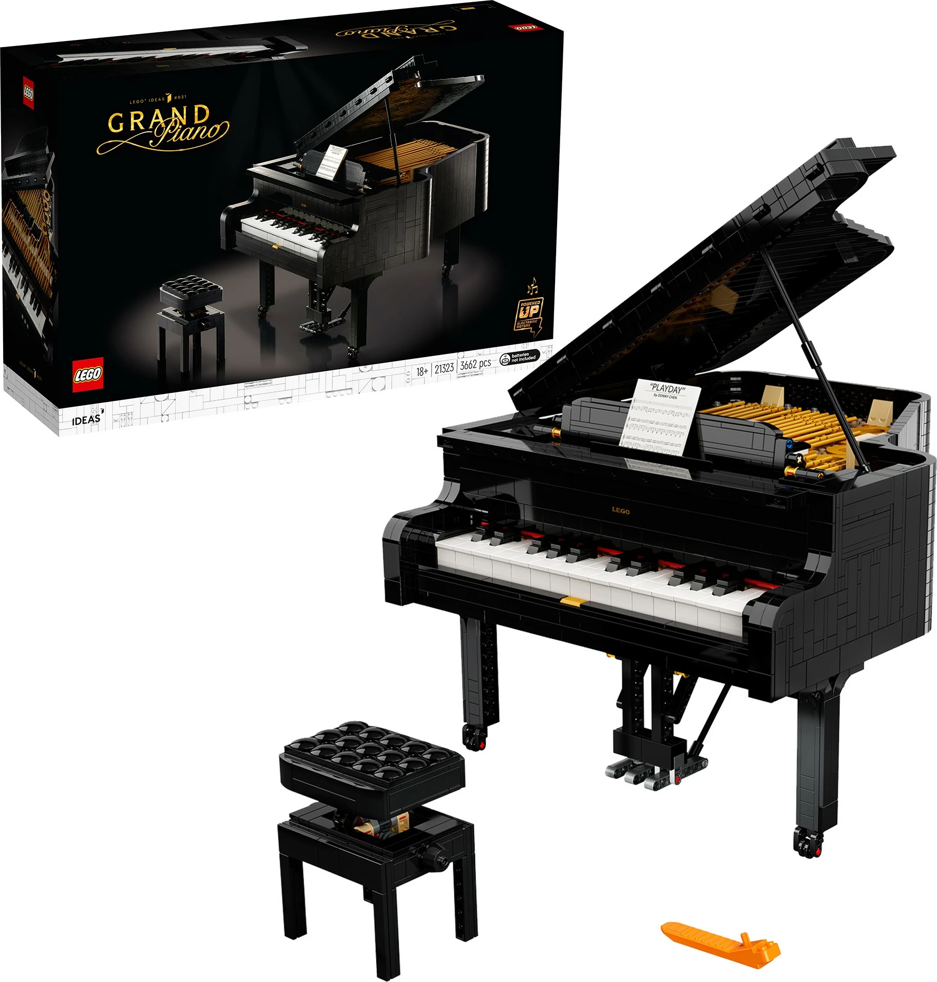 Set ndërtimi LEGO Ideas Grand Piano 21323, 3662 pjesë, Multikolor