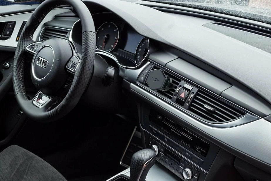 Mbajtës telefoni magnetik Fixed Icon Air Vent, për grilë ajrimi, i zi, set me 2 pllaka metalike