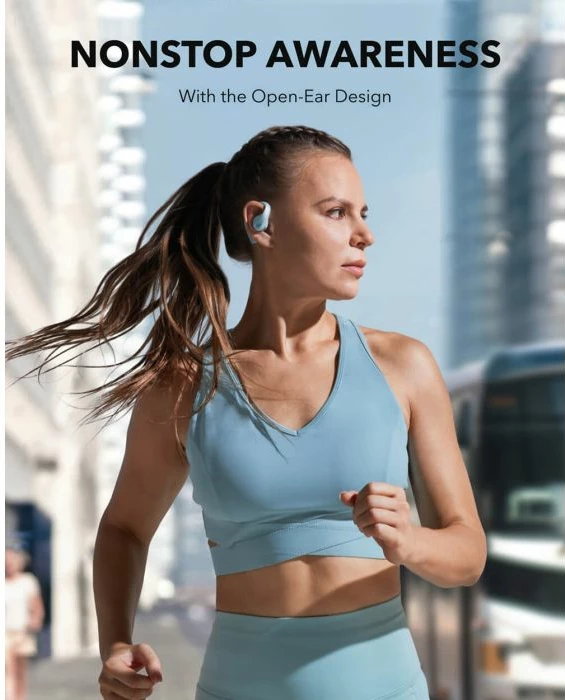 Kufje wireless Anker Soundcore AeroFit Pro A3871G61, 46 orë, IPX5, LDAC, blu