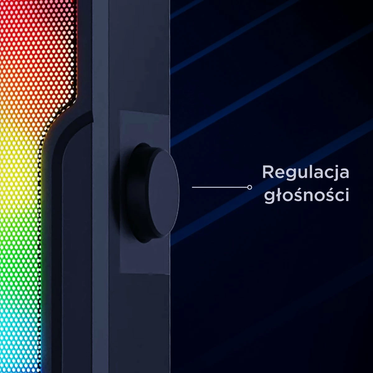 Altoparlantë gaming Rampage Arty X13 2.0 Bluetooth, RGB, USB 5V, të zeza