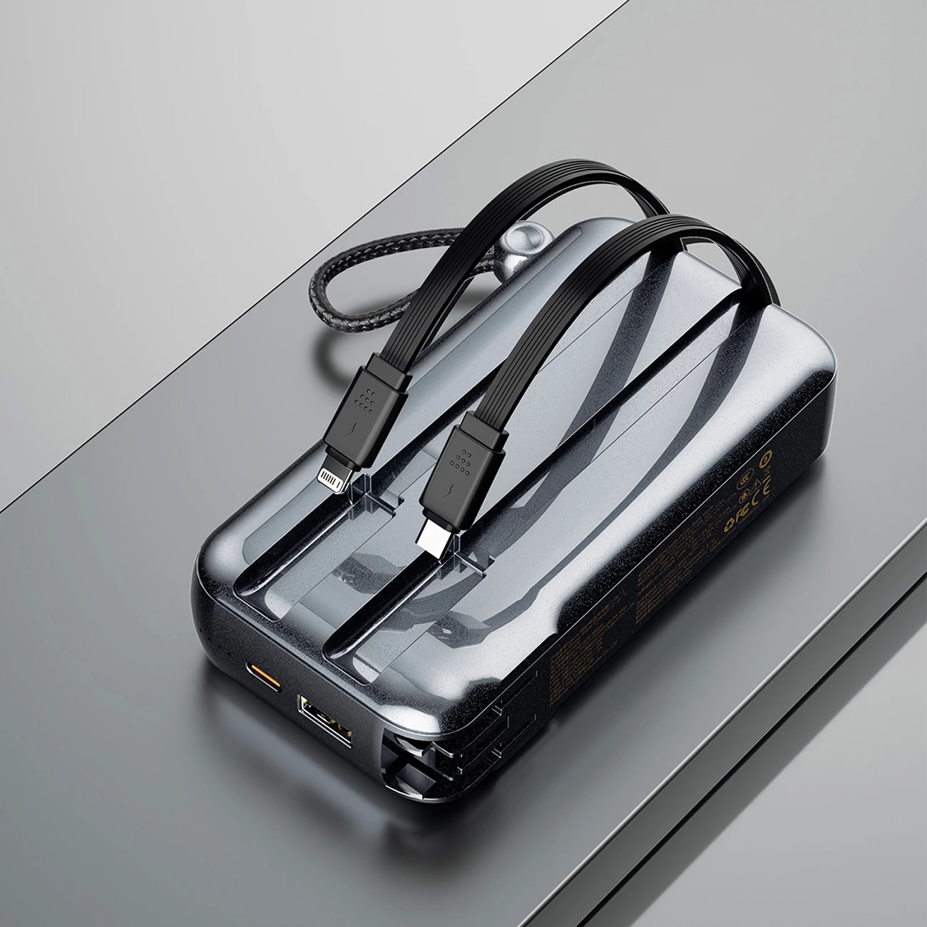 Powerbank dhe karikues Dudao K25 2-në-1, 10000mAh, 3 priza, Gri