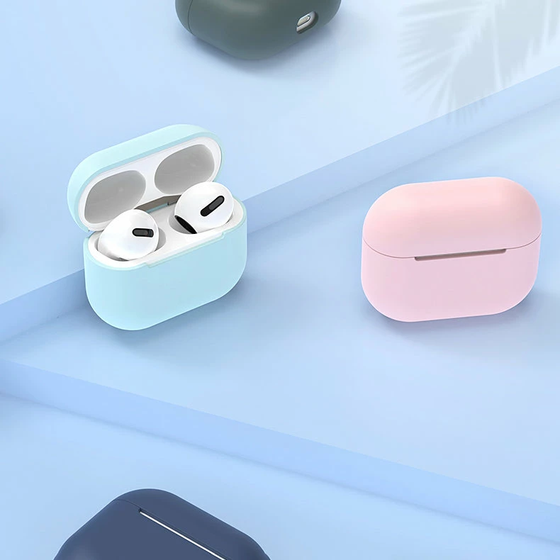Mbështjellës Hurtel për AirPods 1/2, silikon i butë, i zi